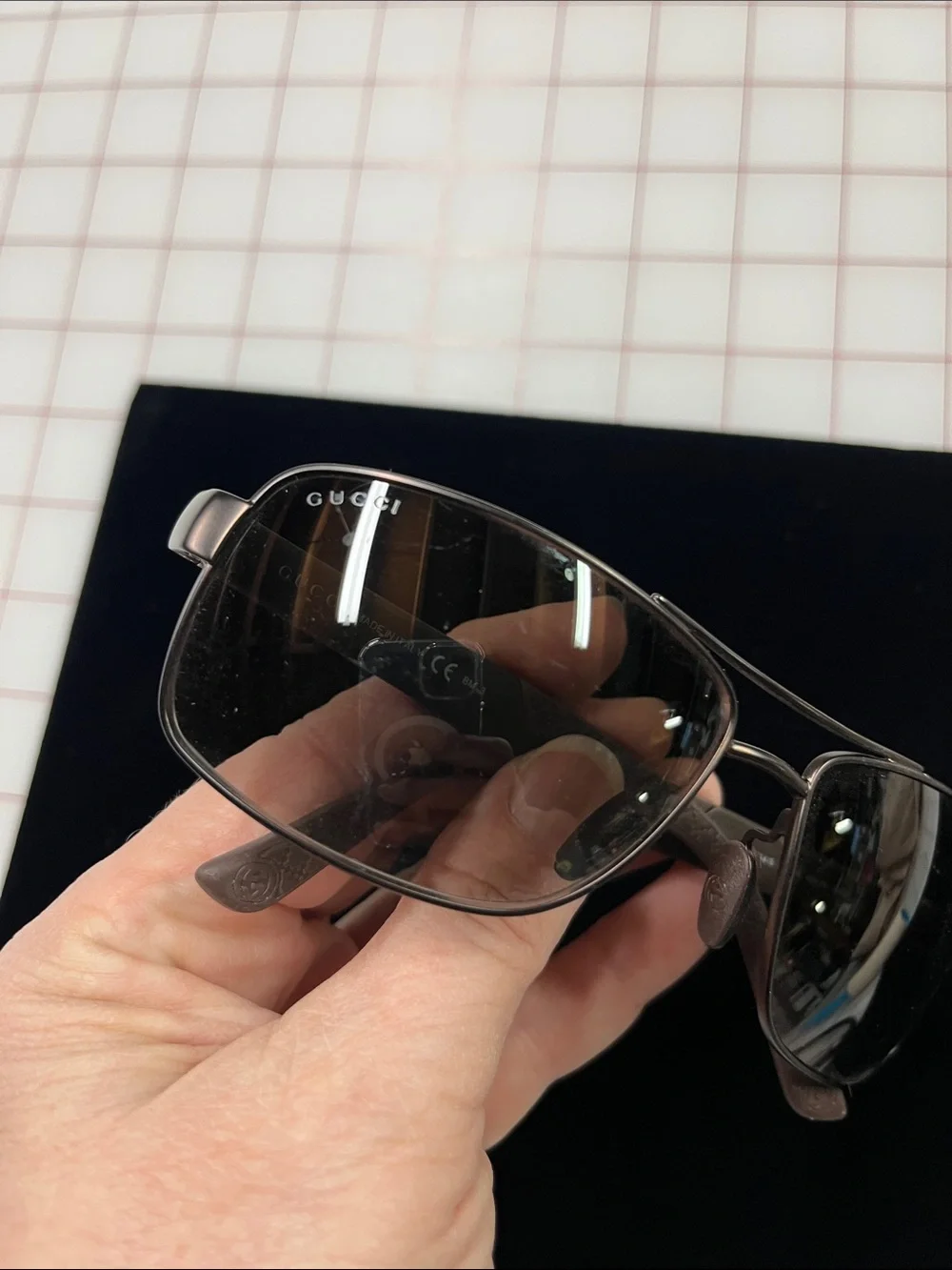 GUCCI NWOT Men's Pilot/Rect Wrap Havana Brown Gradient 63-14-130 Sunglasses